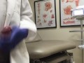 Doctor Relieving Stress In Hospital Exam Room