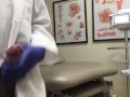 Doctor Relieving Stress In Hospital Exam Room