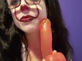 Happy Halloween! "IT" Sloppy Clown Penis Blowjob Practice