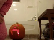 Happy Halloween! Dousing A Jack-o-Lantern Flame With My Piss