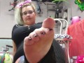 Busty SLT Shoe Strip w/ Black Legwarmers