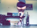  Teen Plays Around On Pole