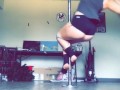  Teen Plays Around On Pole