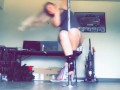  Teen Plays Around On Pole