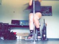  Teen Plays Around On Pole