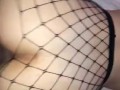 Thick black cock handcuffs white pawg to the bed  - POV