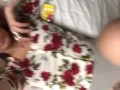 Flirty tattooed redhead shows off ass and feet 