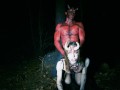 Fortuneteller teen in the forest turns into a succubus horny for devil cum
