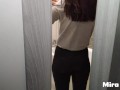 Caught and fucked a girl who gets clothed in the bathroom