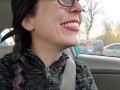 Public Blowjob Deepthroat Practice In A Busy Parking Lot