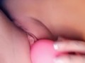 Thick redhead playing & cumming