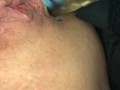 Vibrator in pussy and ass deep