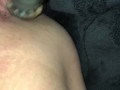 Vibrator in pussy and ass deep