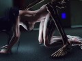 skyrim skeleton man fuck latex Transparent zipper catsuit girl