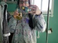 POV Hairy Pussy Pisses In A Glass Then Pee Tasting and Spitting