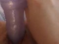 Wet pussy squirting with big dong MILF