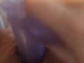 Wet pussy squirting with big dong MILF
