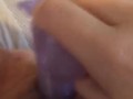 Wet pussy squirting with big dong MILF