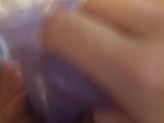 Wet pussy squirting with big dong MILF