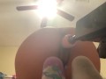 Our first double penetration with sex machine, I can’t believe I am doing t