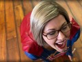 Supergirl Striptease and Facial