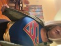 Supergirl Striptease and Facial