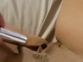 Slut wife cums hard with bullet vibrator watching another man Jack off 