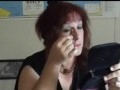 BBW roleplay no nudity putting on makeup in class - Not HD quality