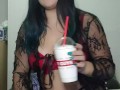 Sucking Off Five Guys Mukbang Video