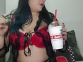 Sucking Off Five Guys Mukbang Video