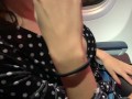 PUBLIC MASTURBATION WITH LOVENSE (LUSH) PART 7 my orgasm on the plane