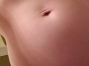 Nerdy Girl Feels Herself Up. Tiny Tits and Jiggly Ass