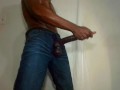 Hot guy jacks big black cock! 4 huge cumloads!
