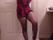 [Custom] Feet Worship in Fishnet Thigh Highs