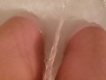 Sexy Kneeling Piss In Own Bath Water
