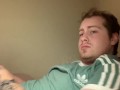 Tattooed man trying to get his dick up for hard masterbation big cumshot
