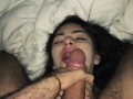 Tiny Submissive Brunette Takes A Fat Cock In Every Hole And Sucks Me Clean