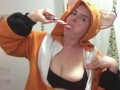 Foxgirl Slobbers on Candy Cane