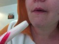 Foxgirl Slobbers on Candy Cane