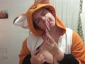 Foxgirl Slobbers on Candy Cane