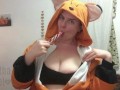 Foxgirl Slobbers on Candy Cane