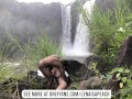 Passionate Outdoor Blowjob and Sneaky Sex in Hawaiian Waterfall Paradise