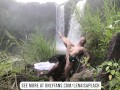 Passionate Outdoor Blowjob and Sneaky Sex in Hawaiian Waterfall Paradise