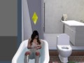 pretty asian teen showering