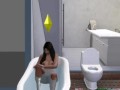 pretty asian teen showering