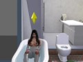 pretty asian teen showering