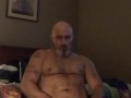 Old man tying cock and balls with gold chain
