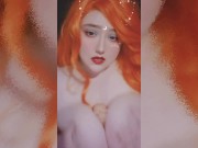 LEAKED Busty Egirl Huge Natural Boobs Exposed and Titfucked