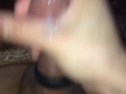 Masturbating big soft cock