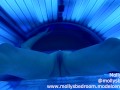 Solarium masturbation cum